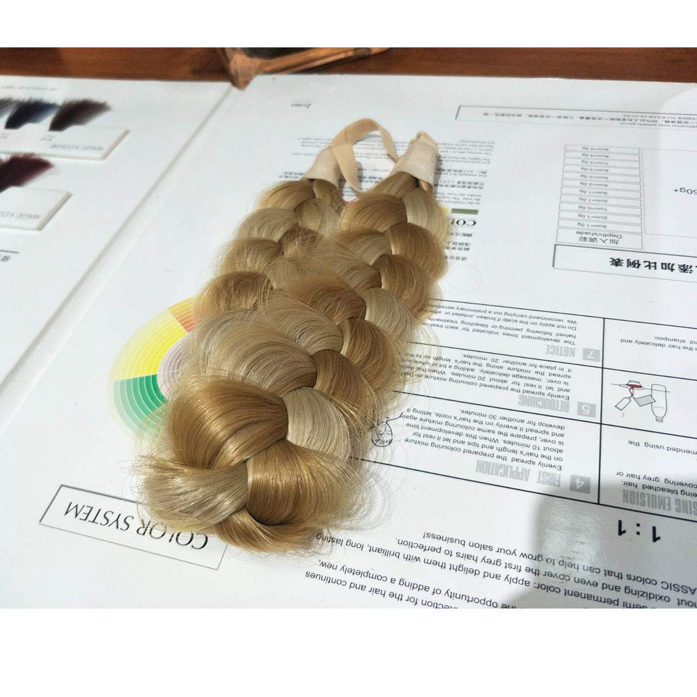 TOECWEGR Synthetic Hair Braided Headband Classic Wide Strands Wedding Disorderly Fluffy Braids Wig Band Women Beauty Accessory