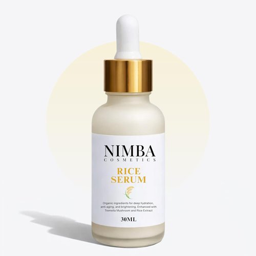 NIMBA Rice Serum for Glass Skin - Premium Anti-Aging Face Serum with Tremella & Sweet Potato Extract | Deep Hydration & Skin Barrier Support