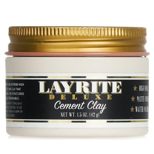Layrite Deluxe Cement Hair Clay - Strong Hold & Matte Finish | 1.5 Ounce