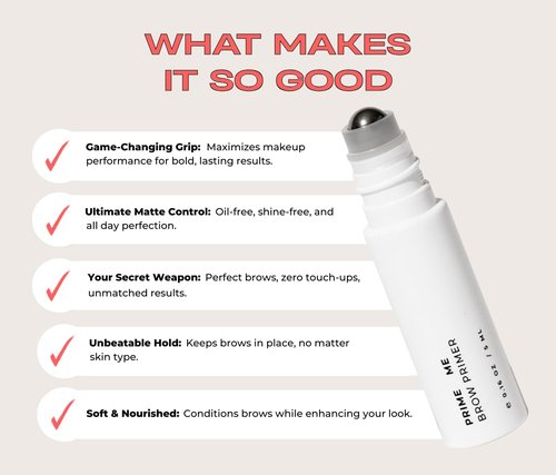 MADLUVV Brow Primer - Smudge-Proof Matte Formula for All Ages | Conditions Brows & Controls Oil