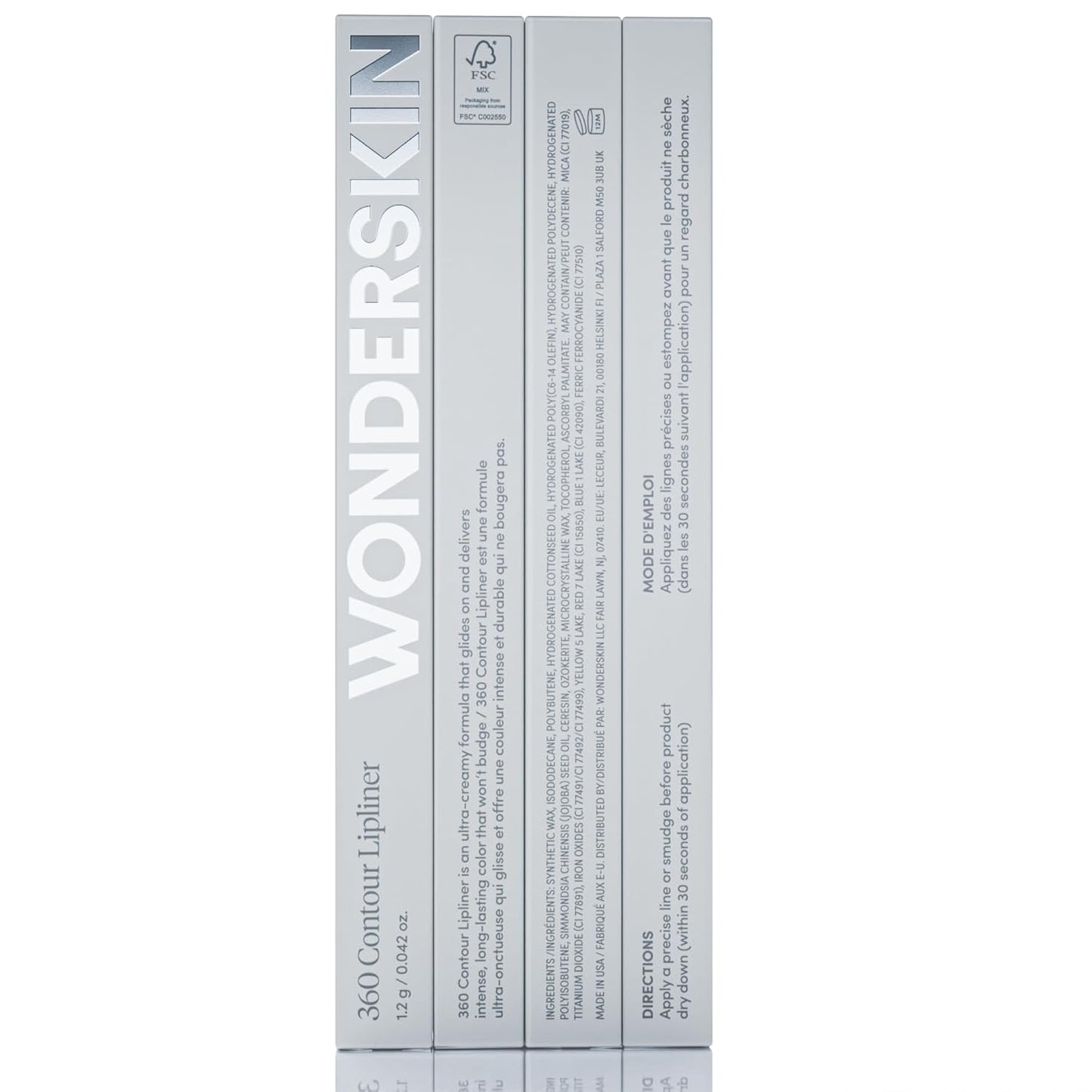 Wonderskin Lipliner Pencil - Long-Lasting, Waterproof Nude Lip Liner | 360 Contour Blush Shade