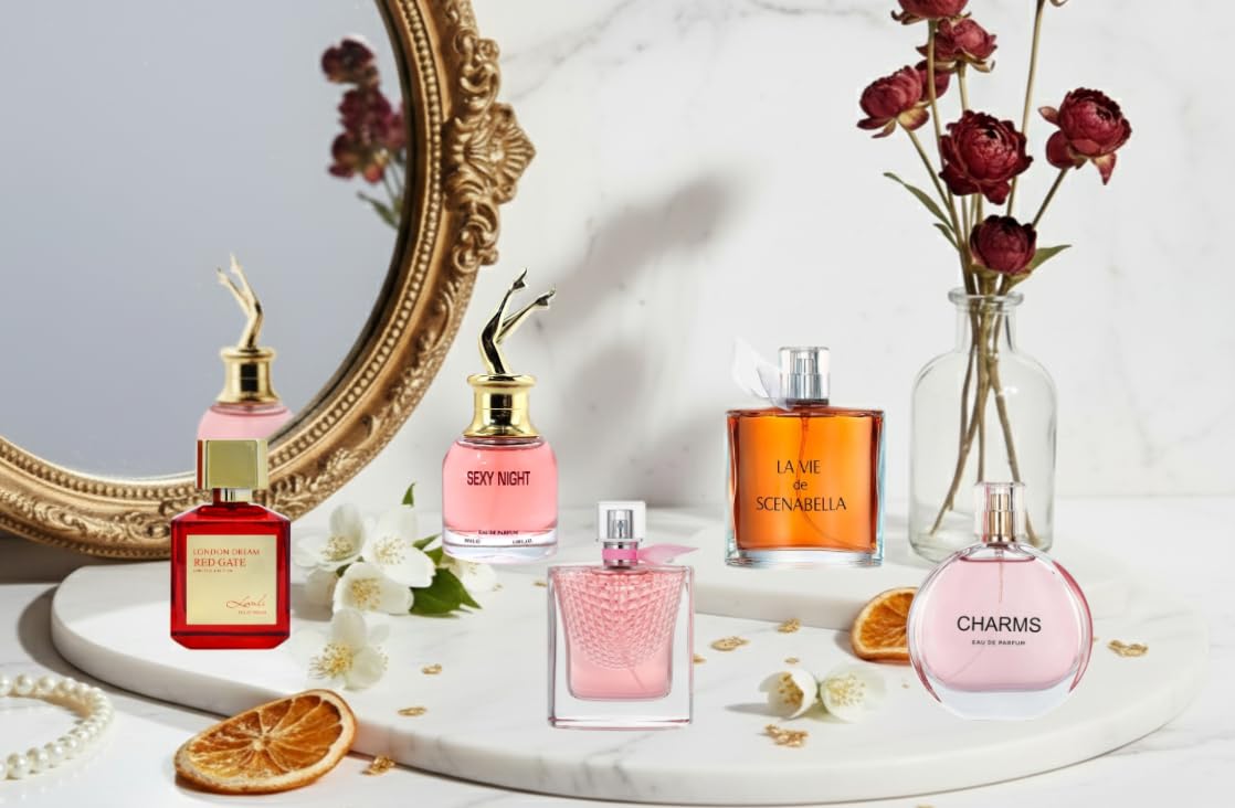 Skiennix Mini Perfume Set - 5-Piece Floral & Fruity Collection for Women | 25-30ml Each
