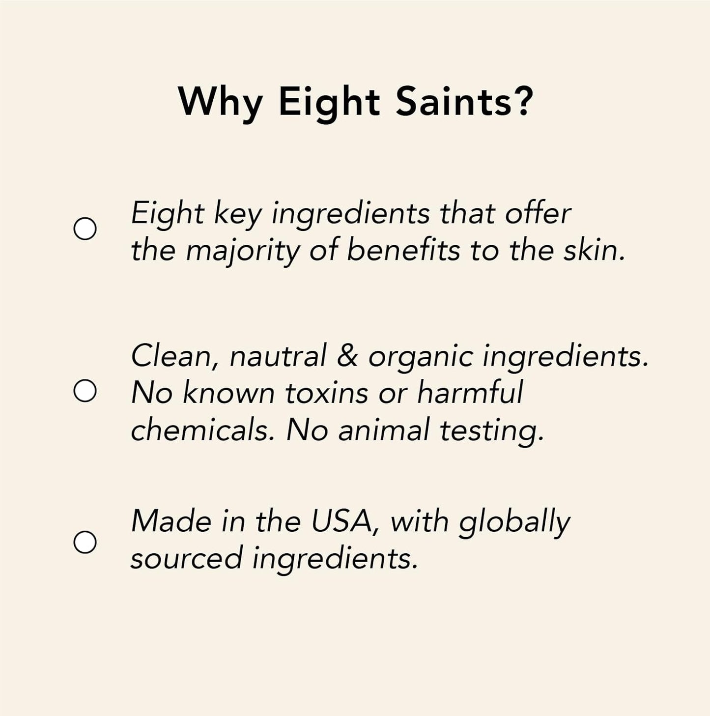 Eight Saints Vitamin C Serum - Hydrating Anti-Aging Facial Serum with Hyaluronic Acid & Vitamin E | 1oz