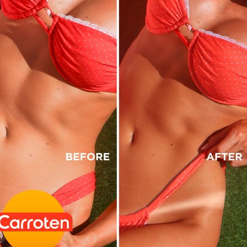 Carroten Mini Intensive Tanning Gels | Browning Tan Accelerator | Non-Greasy, Water-Resistant with Carrot & Coconut Oil | Vitamin A & E For Moisture & Hydration | Travel Size | 1.7 oz (2 Pack)
