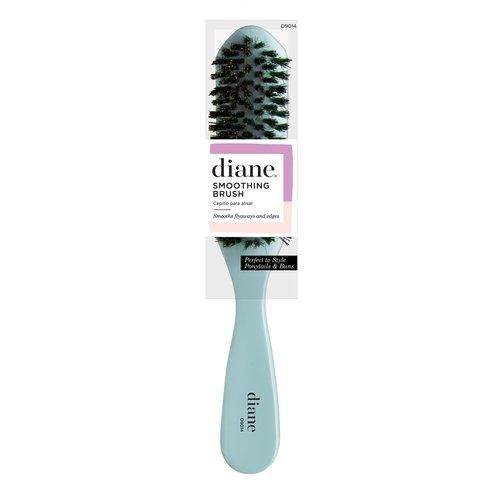 Diane Nylon Reinforced Boar Bristle Curved Smoothing Hair Brush for Frizz & Flyaways, Hairbrush For Hair Edges and Taming Baby Hairs, Glossy Finish on Ponytails, Buns and Updos, Hairbrush for Women