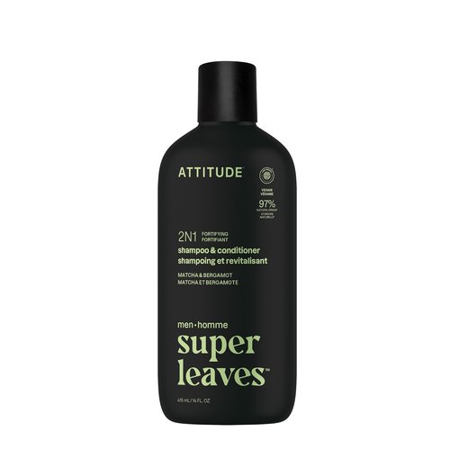 ATTITUDE 2-in-1 Fortifying Shampoo & Conditioner for Men - 415 mL | Nourishing Hair Care