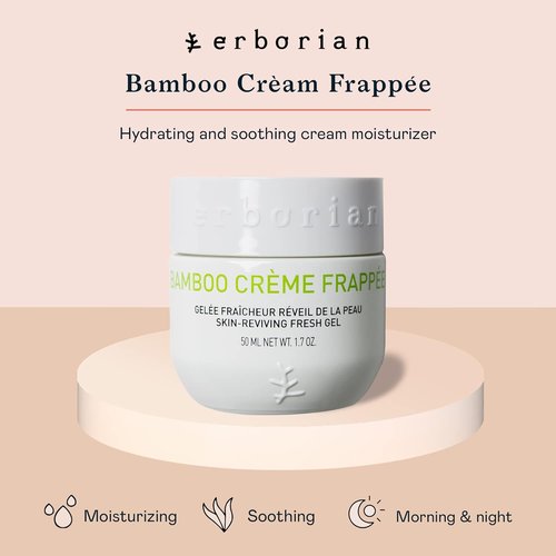 Erborian - Bamboo Crème Frappe Facial Moisturizer - Hydrating & Soothing Cream for Dehydrated Skin - 1.7 Oz