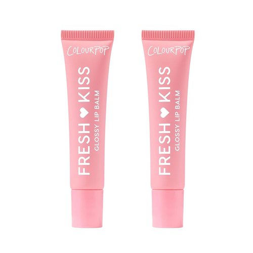 ColourPop Fresh Kiss Glossy Lip Balm - Hydrating Formula with Peptides & Vitamin E - Strawberry Milk (2 Count)