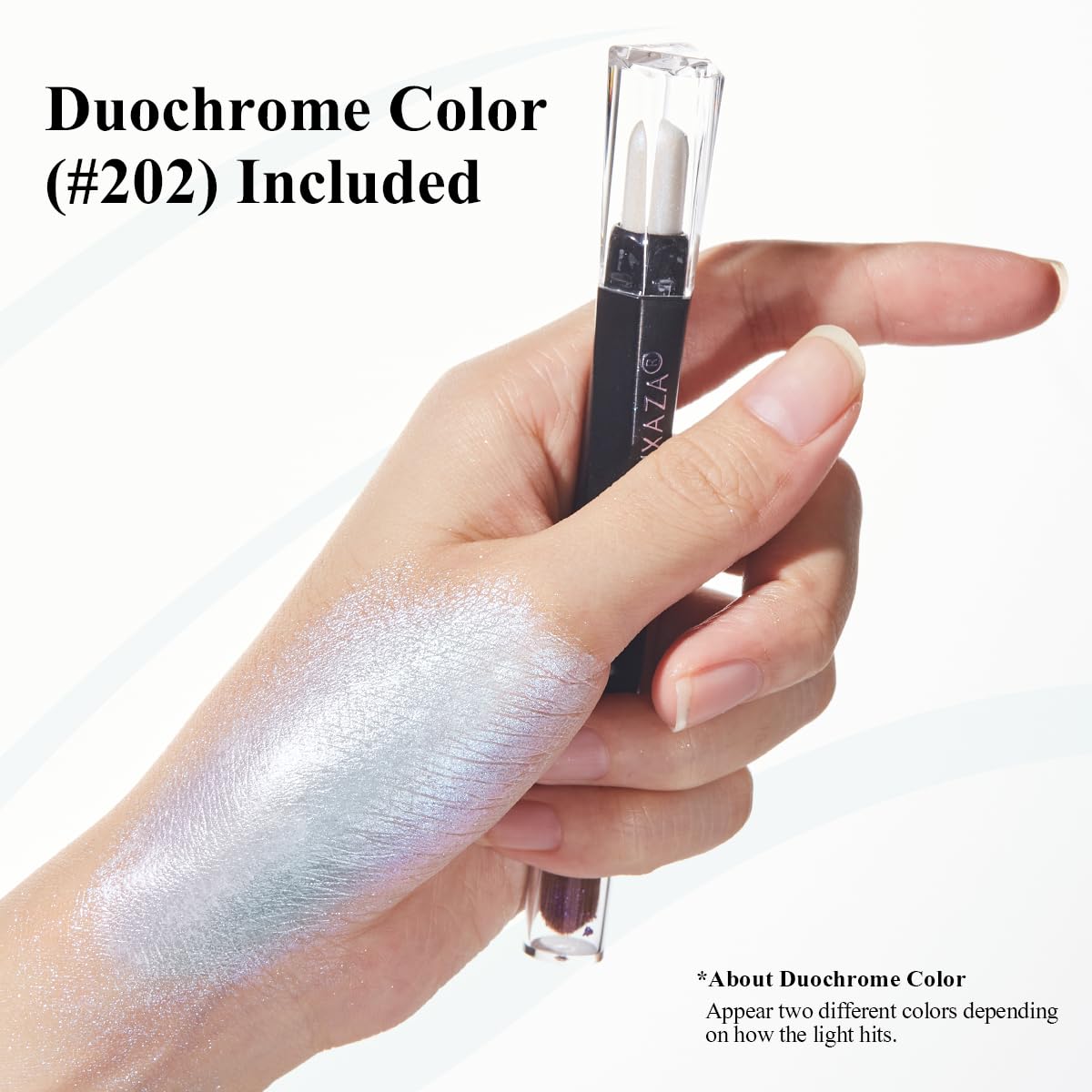 Cream Single Eyeshadow Stick with Blending Brush, Hypoallergenic Eye Shadow Sticks Makeup, Pro Waterproof & Long Lasting Eye Brightener Stick, Eyeshadow Pencil Crayon Shimmer #74