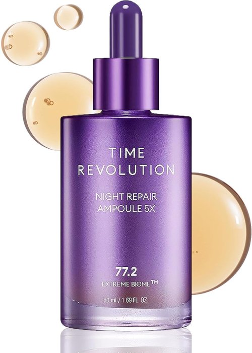 MISSHA Time Revolution Night Repair Serum - Probiotic Skincare for Radiance, 1.69 Fl Oz