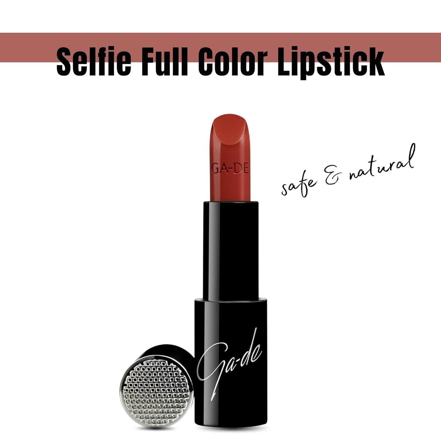 GA-DE Selfie Full Color Lipstick 869 - Long-Lasting High Pigment Formula with Argan Oil - 0.14 oz