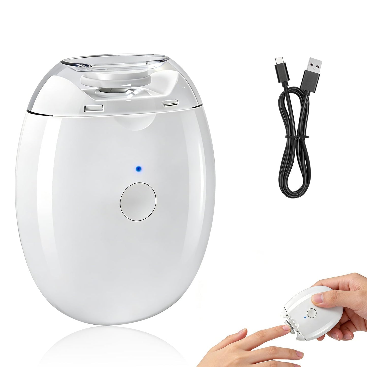 Universal Automatic Fingernail Grinder, 3 Speeds Electric Nail Clipper, Portable Nail Cutter and Trimmer with LED Light & Clip Storage, Electric Toenail Clippers for Seniors & Adults (1PC)