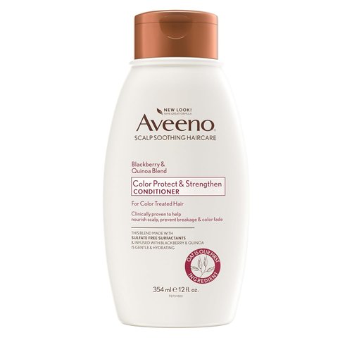 Aveeno Blackberry & Quinoa Conditioner - Strengthens Color-Treated Hair, Moisturizing, 12 fl oz