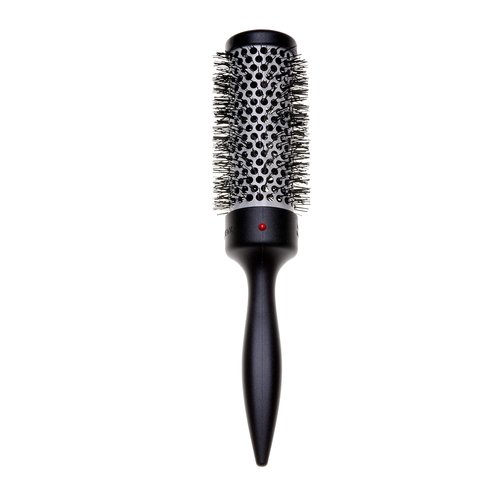 Denman Thermo Ceramic Hourglass Hot Curl Brush - Versatile Hair Curling & Straightening Tool - Gray