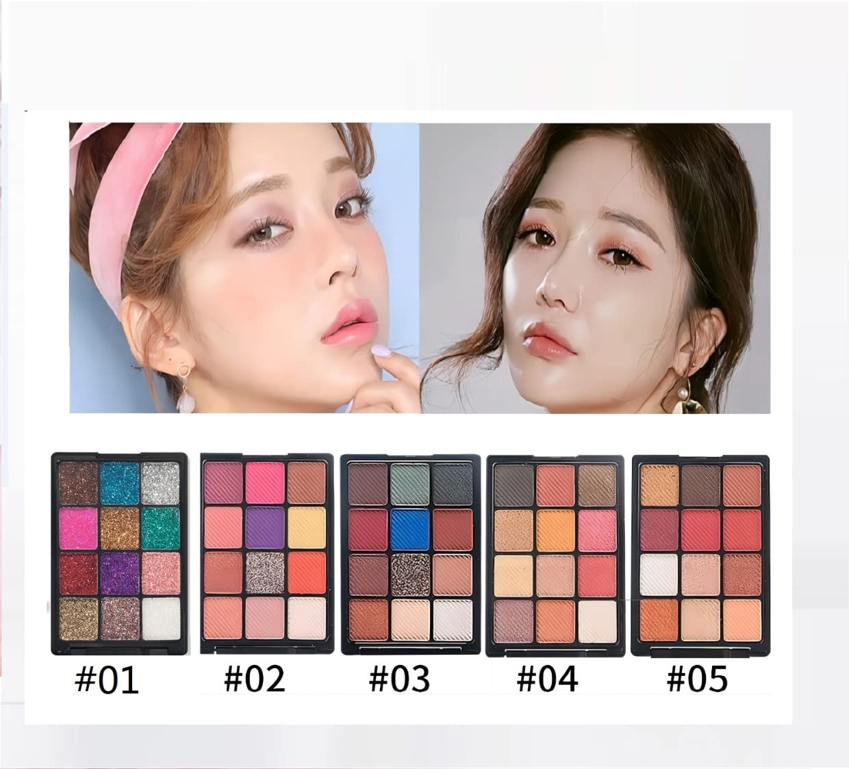 YARLADY 12 colors eyeshadow palette, himmer,matte,pearlescent eyeshadow, makeup set, Long-lasting waterproof high pigment eye makeup tray (12-2#)