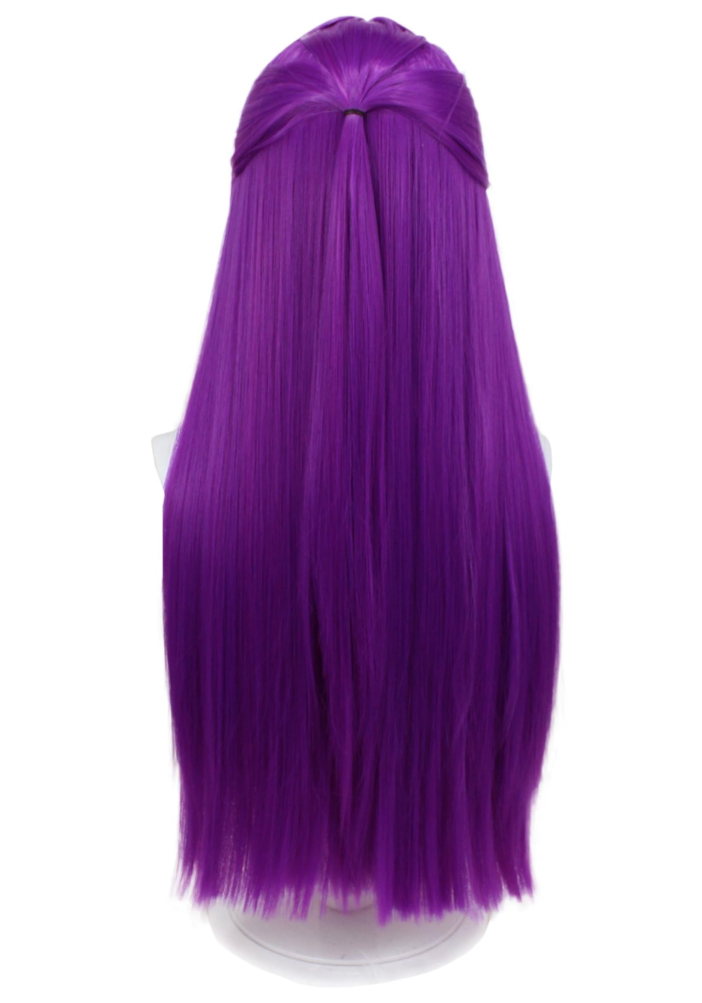 C-ZOFEK Purple long Straight Cosplay Wig with Bangs for Halloween Costume Party (Purple)