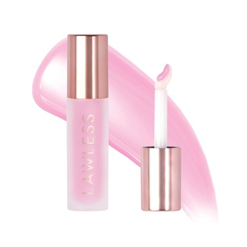 Lawless Forget The Filler Lip Plumping Gloss - Strawberry Milkshake - Volumizing & Hydrating Formula 0.11 oz