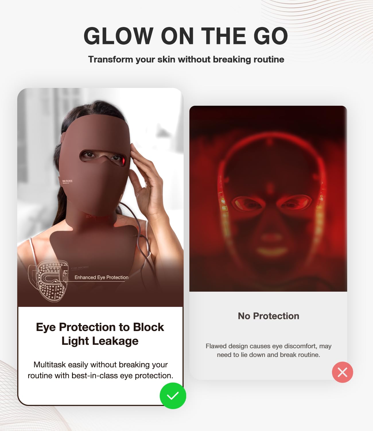 JOVS Red Light Therapy for Face, LED Light Therapy Beauty Device for Face, 4 Modes and Portable Skin Care Tools for Home Use