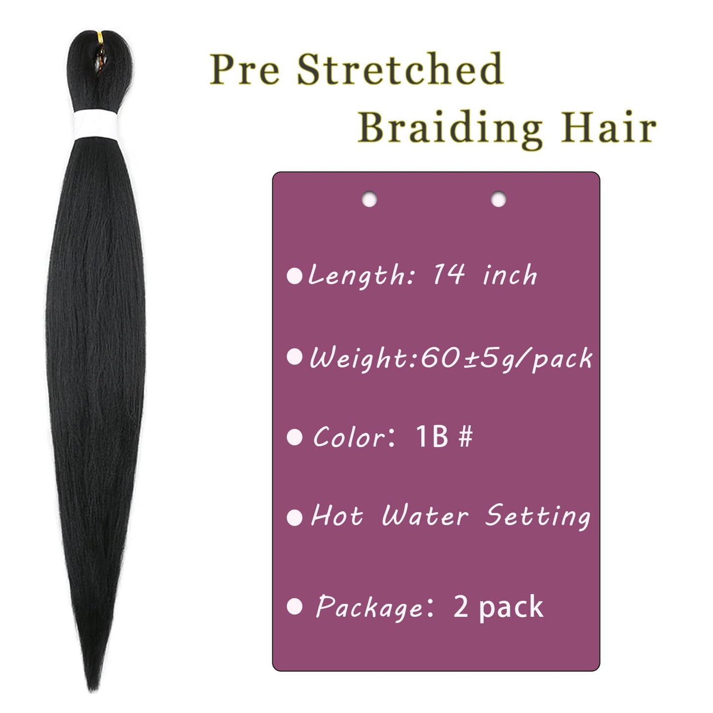 Coriario Brown Braiding Hair Pre Stretched 26inch 2packs Pre Stretched Braiding Hair Long Straight Braiding Hair Yaki Synthetic Hair for Braiding 30#