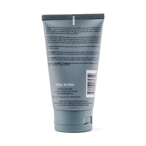 Johnny B. Mode Professional Hair Styling Gel - Long Lasting, Alcohol-Free, No-Flake Formula | 8 oz