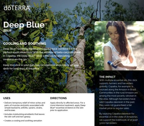 doTERRA Deep Blue Stick - Soothing Pain Relief for Muscles & Joints | Convenient Travel Size