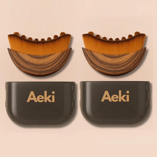 Aeki Lymphatic Face Brush Set - Reduce Puffiness & Restore Definition | Gentle & Soft for Naturally Sculpted Skin