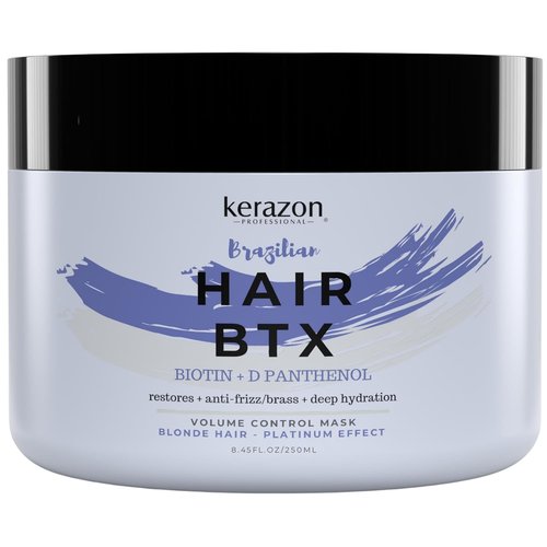 KERAZON Blonde Brazilian Hair BTX Treatment - Purple Mask for Platinum Effect & Deep Hydration, 8.5 oz