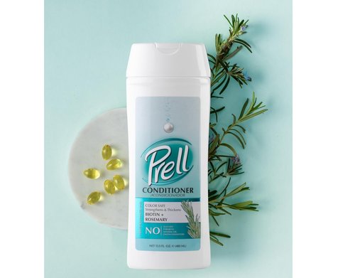 Prell Biotin & Rosemary Shampoo + Conditioner Set - Strengthens & Revives Fine Hair | Color-Safe | 13.5 fl oz