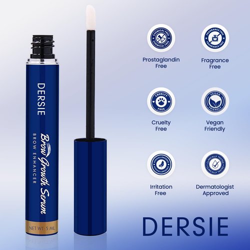 Dersie Eyebrow Growth Serum - Peptide-Infused Brow Enhancer for Fuller, Thicker Brows | 5 mL