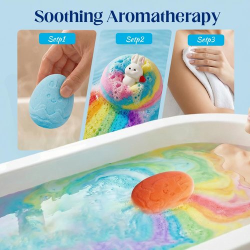 Kids Bath Bombs with Surprise Inside, 2026 New 15-Pack Bunny Series Bath Bombs, Creative Bubble Bath Fizzies for Kids, Fun Bath Bomb Gift Pack for Children