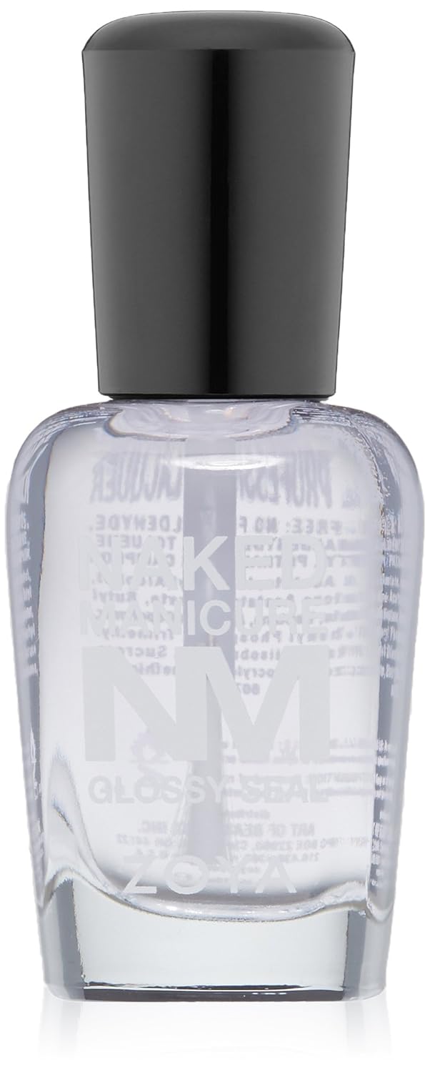 ZOYA Naked Manicure Glossy Seal Top Coat - High-Gloss Finish | 0.5 Fl. Oz.