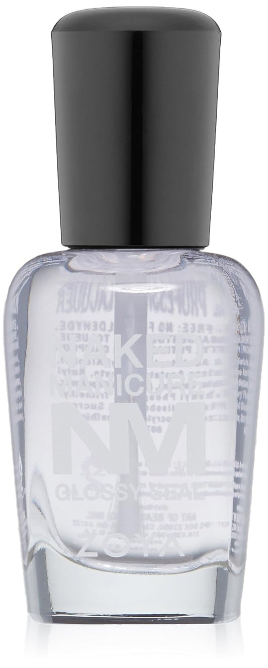 ZOYA Naked Manicure Glossy Seal Top Coat - High-Gloss Finish | 0.5 Fl. Oz.