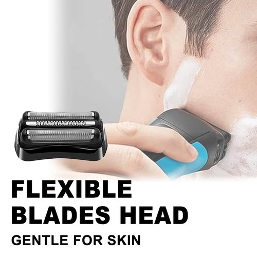 Braun 21B Series 3 Electric Shaver Replacement Head - Compatible Foil for 3010s, 3040s, 5409