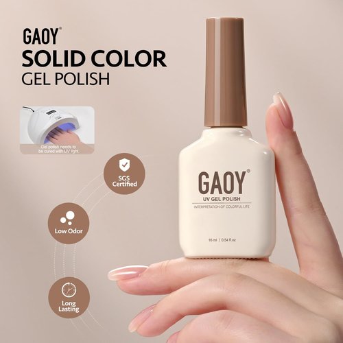 GAOY Pink Gel Nail Polish, 16ml Soak Off Gel Polish, UV Light Cure for Nail Art DIY Manicure at Home, 3081 Muted Pink