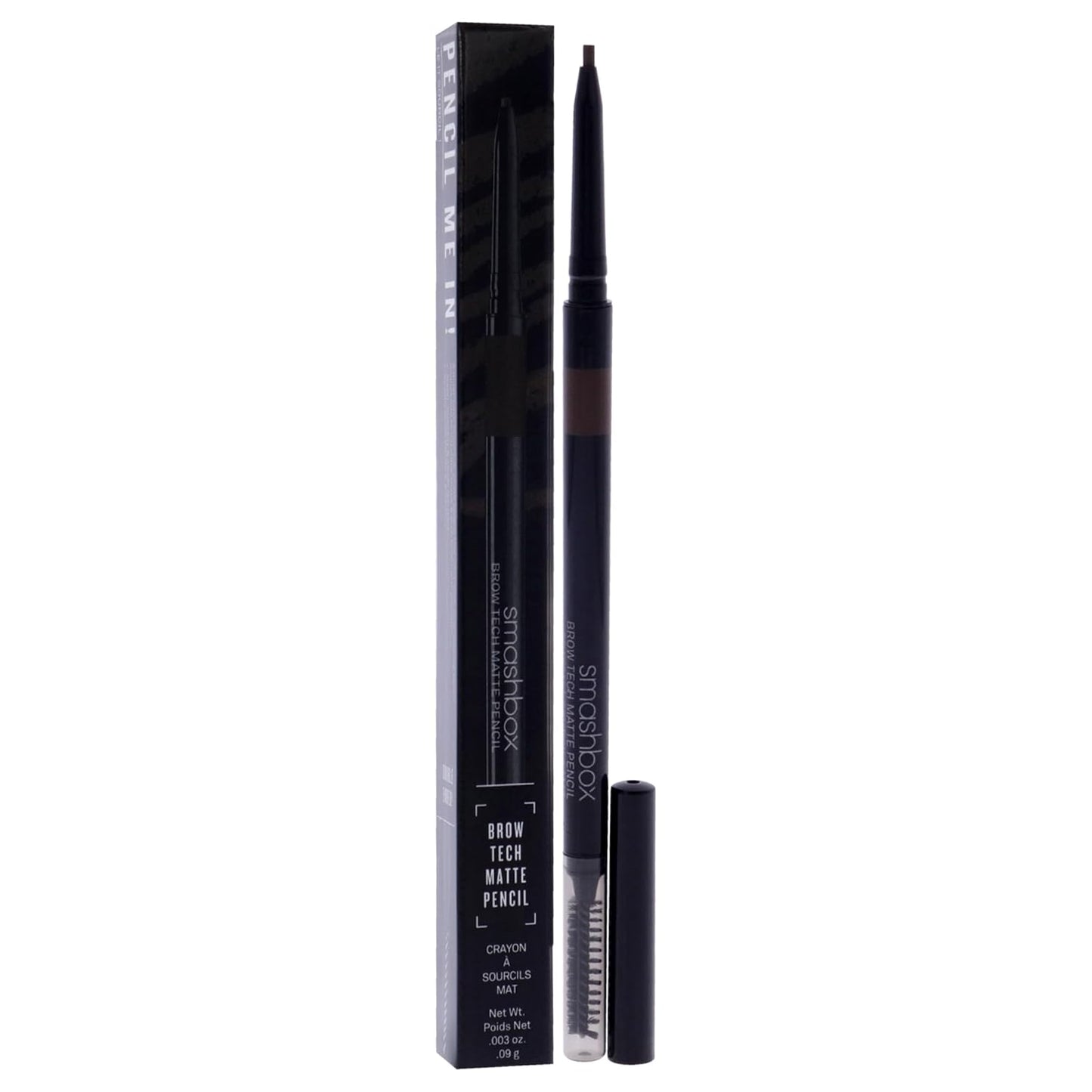 Smashbox Brow Tech Matte Eyebrow Pencil | Waterproof, Smudge Proof + Long Lasting Brow Pencil with Spoolie Brush