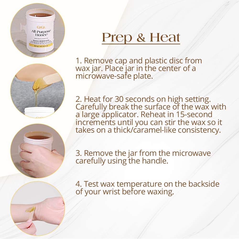 GiGi All Purpose Honee - Microwave Hair Removal Wax, 8 Ounces