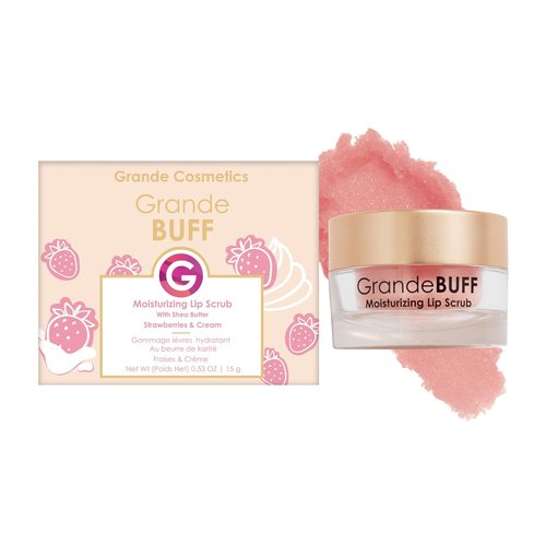 Grande Cosmetics GrandeBUFF Lip Scrub - Moisturizing Formula with Mango & Shea Butter for Soft Lips (0.53 fl oz)
