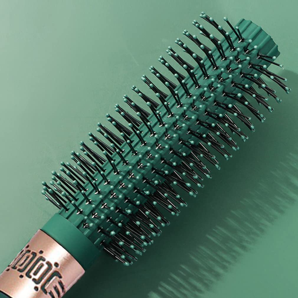 Skiennix Detangler Hair Brush - Anti-Static Blow Drying Brush for All Hair Types | Green Nylon Bristles