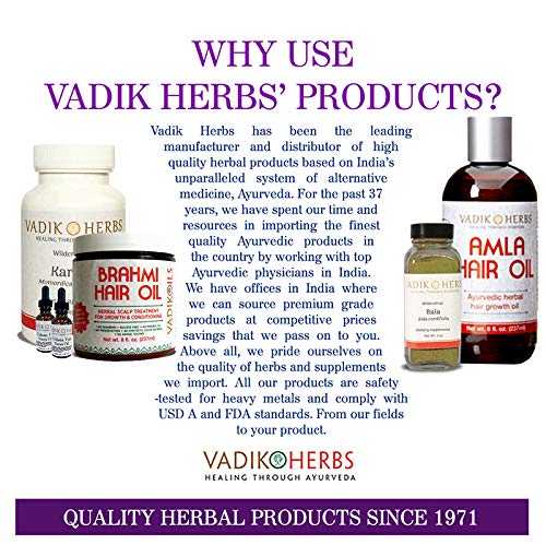 Vadik Herbs Organic Bringraj Bhringraj (Eclipta erecta, Eclipta alba) Powder 100 Vegicaps | Promotes Healthy Hair Growth…