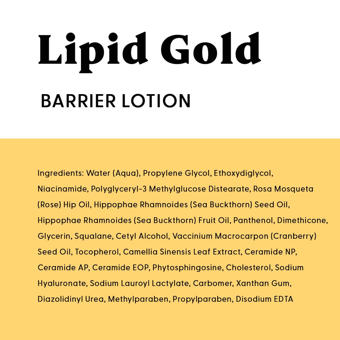 Stratia Lipid Gold Moisturizer - Skin-Strengthening Ceramide & Niacinamide Formula, 1.7 Fl Oz