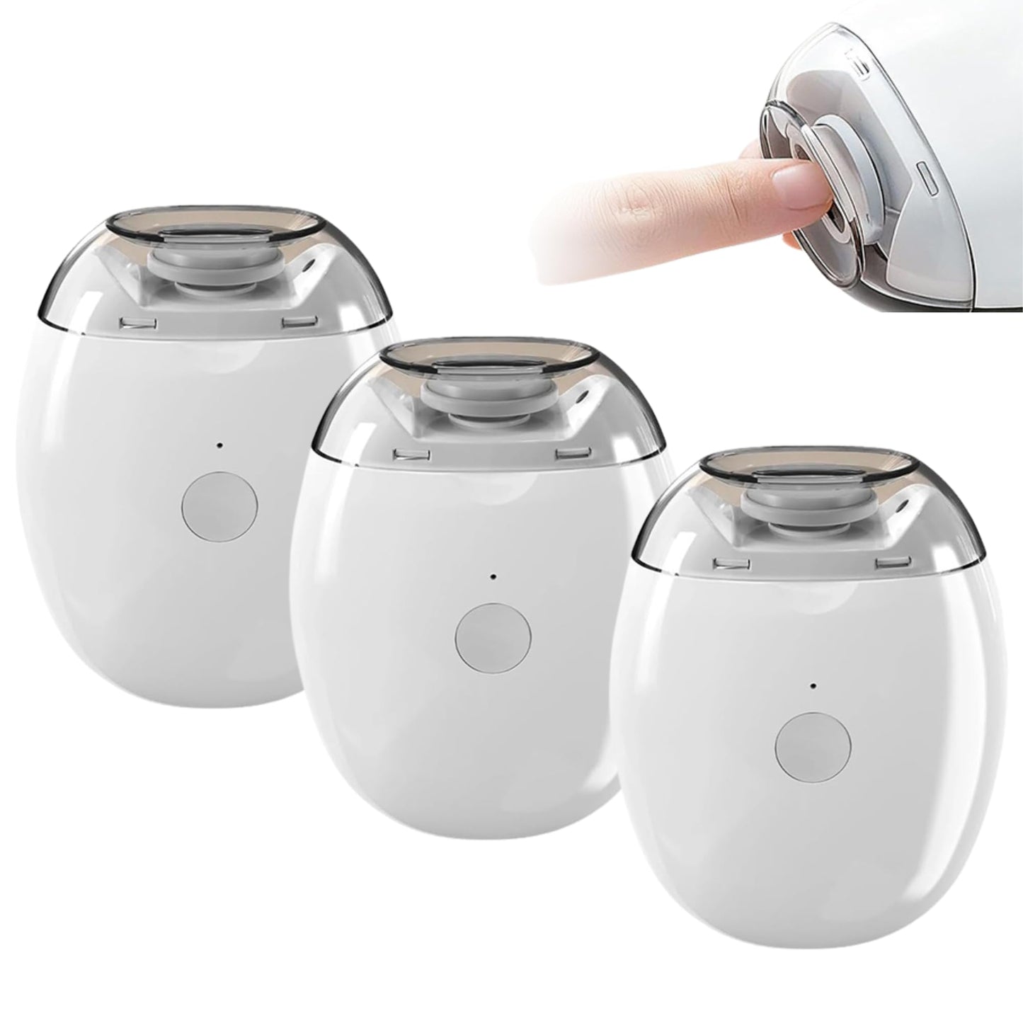 Saker Electric Automatic Nail Clipper & Grinder 2026| Rechargeable Fingernail Trimmer with LED Light, 3-Speed Quiet Nail Care Tool for Adults,Seniors,Babies (1PC)