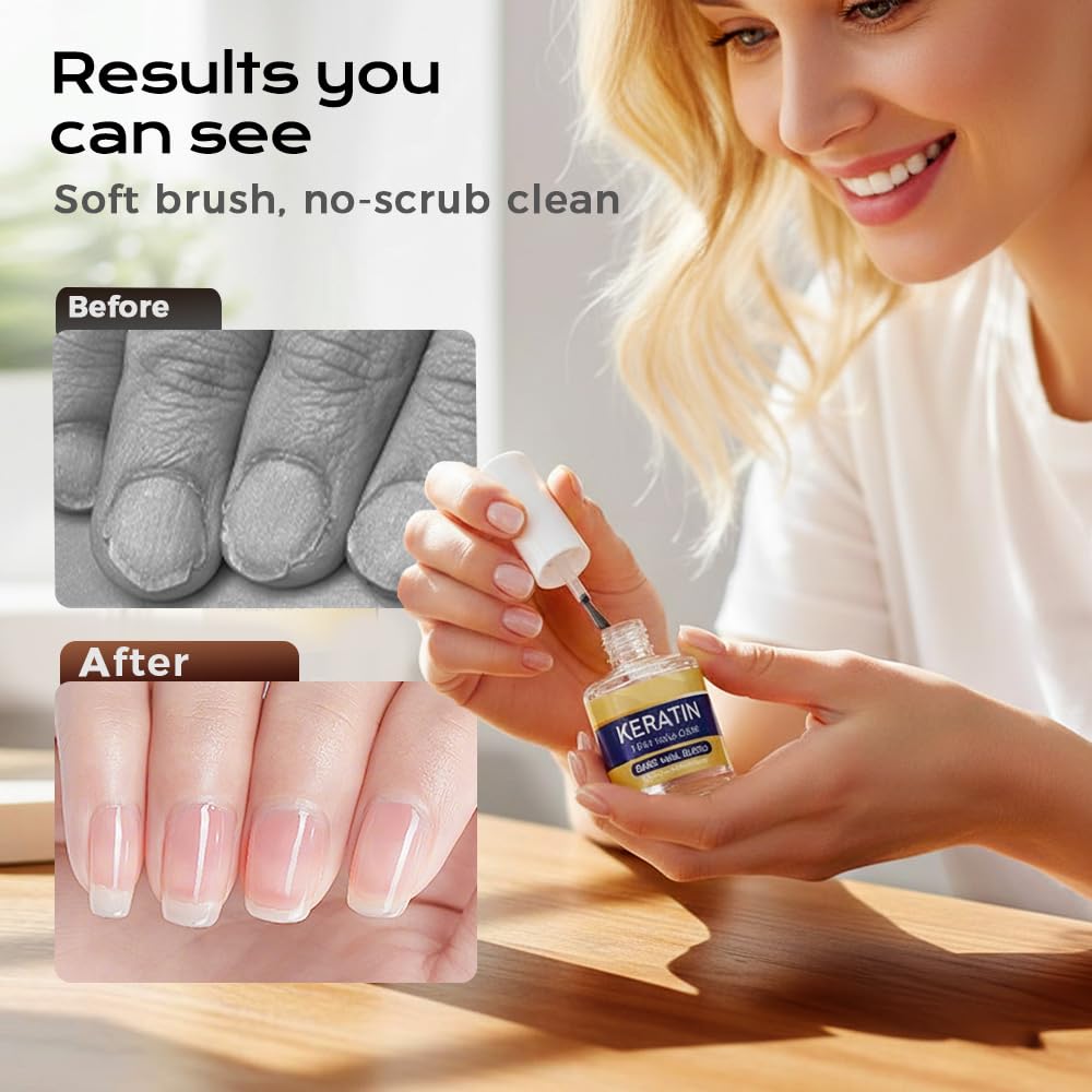 Skiennix Keratin Nail Care Oil - 2026 Moisturizing Cuticle Treatment for Dry & Brittle Nails | 3-Pack