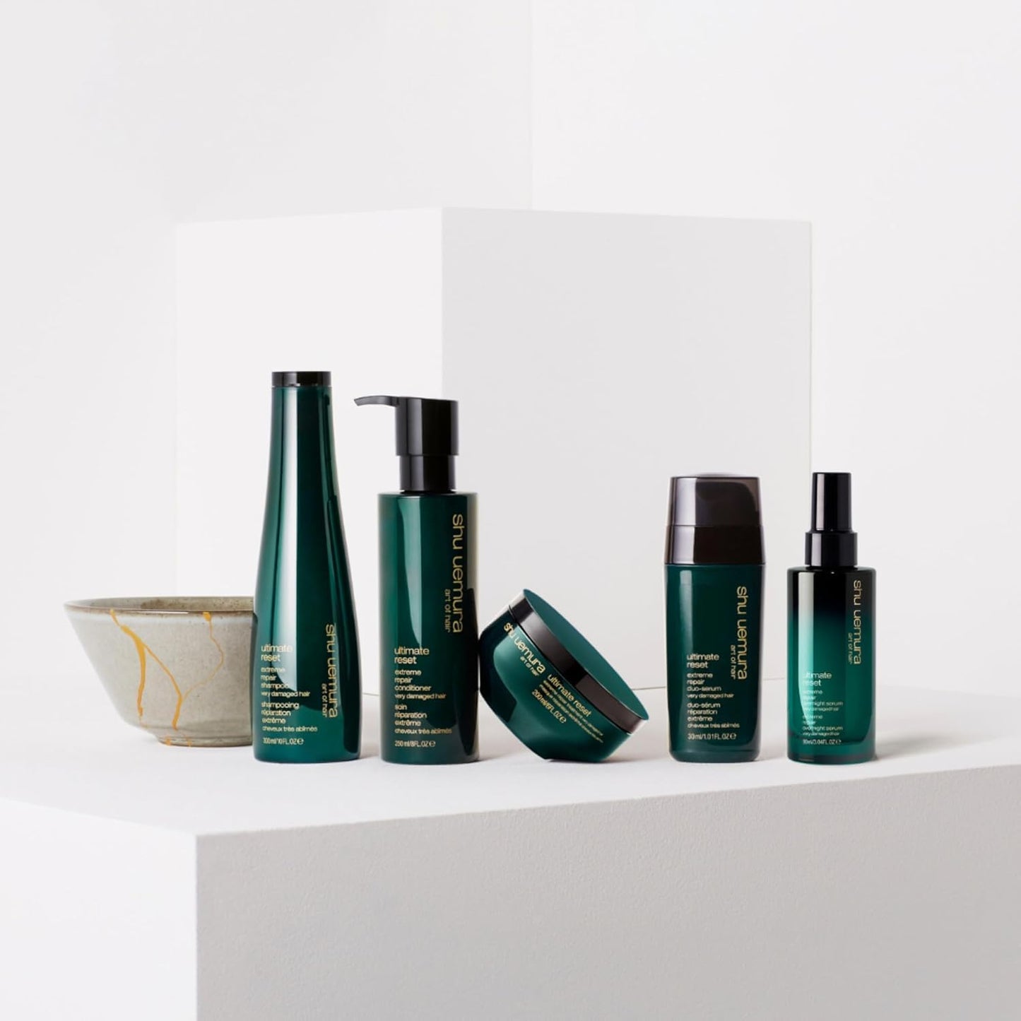 Shu Uemura Ultimate Reset Shampoo & Conditioner Set - Deeply Nourishing for Fine to Medium Hair with Japanese Rice Extract