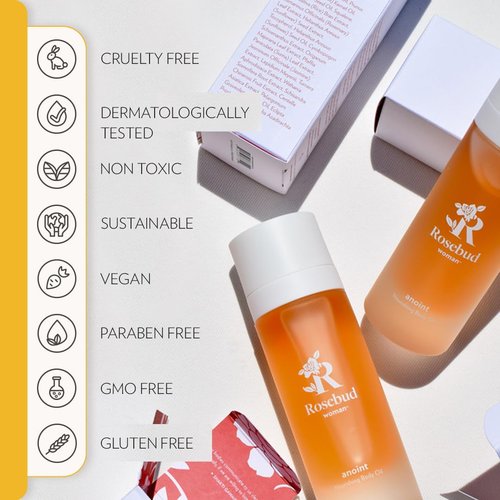 Rosebud Woman Anoint All-Body Oil - Lightweight Natural Moisturizer for Scars & Stretch Marks | 100 ML