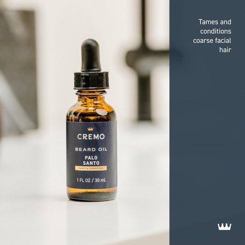 Cremo Beard Oil - Palo Santo | Restore Moisture & Soften Beard - 1 Fl Oz for Itch Relief