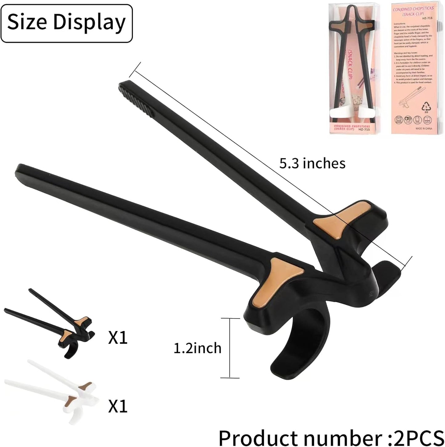 Skiennix Finger Chopsticks - Creative Snack Clips for Gamers | 2-Pack Gamer Accessories