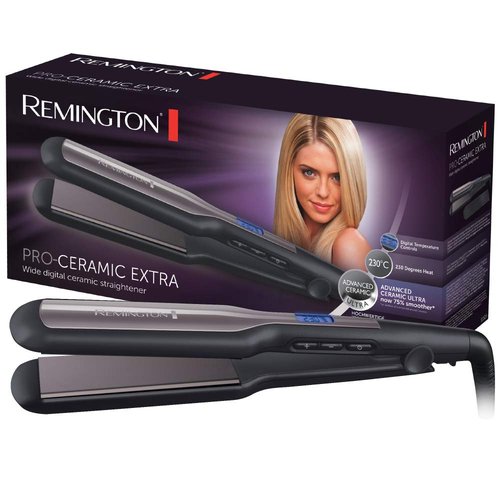 Remington S5525 PRO Ceramic Hair Straightener - Fast Heat Up & Sleek Finish | Black