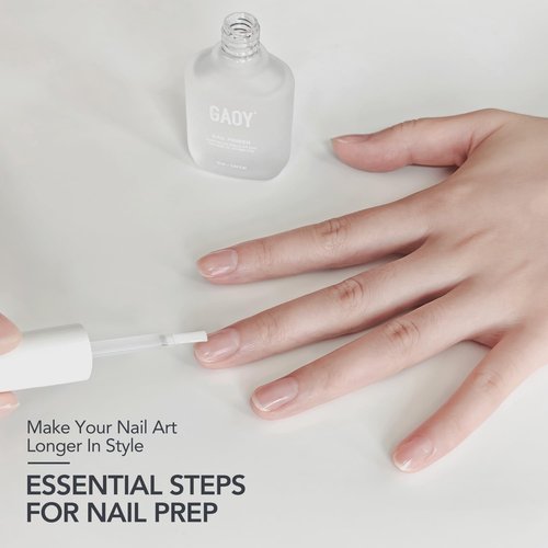 GAOY Nail Primer - 16ml Acid-Free Natural Prep Bond for Acrylic & Gel Polish - 2 Pcs Set