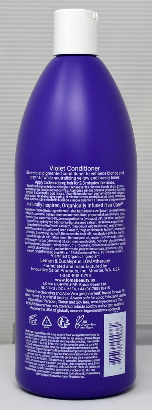 Loma Violet Conditioner - Sulfate, Paraben & Gluten Free | 33 Ounce Size for Vibrant Hair