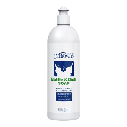 Dr. Brown's Bottle & Dish Soap for Baby Bottles and Baby Accessories, Plant-Derived, Fragrance-Free, 16 fl oz, 1 Pack